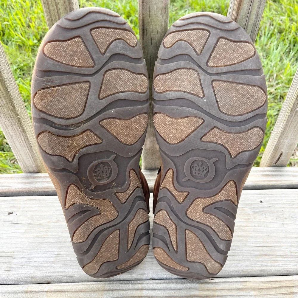 Born Fishermen Sandals Mens 12 Brown Leather H59706 Rugged Hiking Dad Vintage
